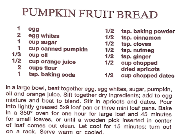 Pumpkin Fruit Bread