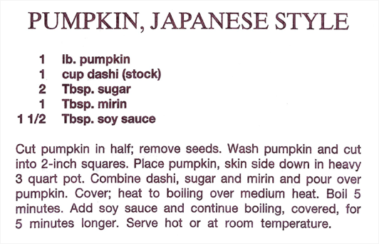 Pumpkin, Japanese Style