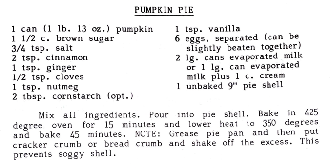 Pumpkin Pie