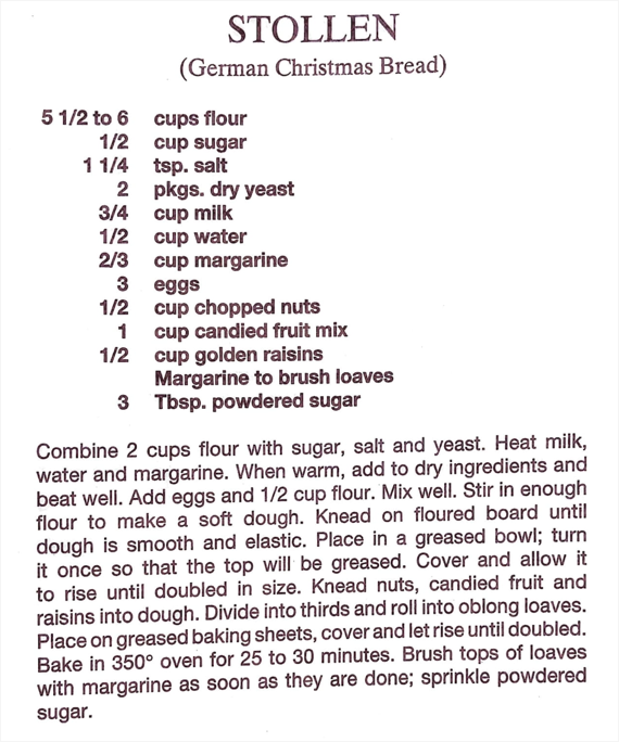 Stollen (German Christmas Bread)