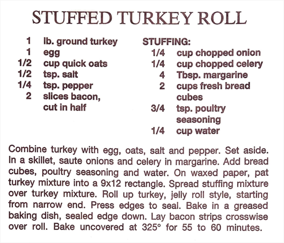 Stuffed Turkey Roll