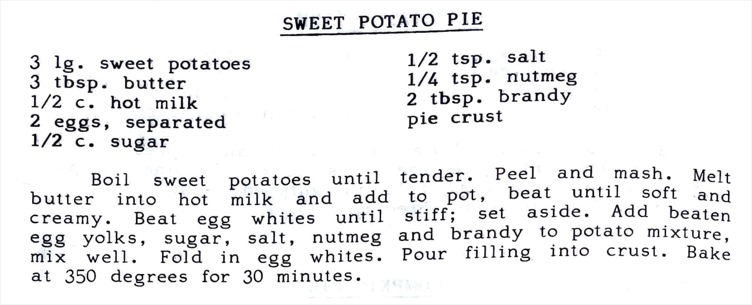 Sweet Potato Pie