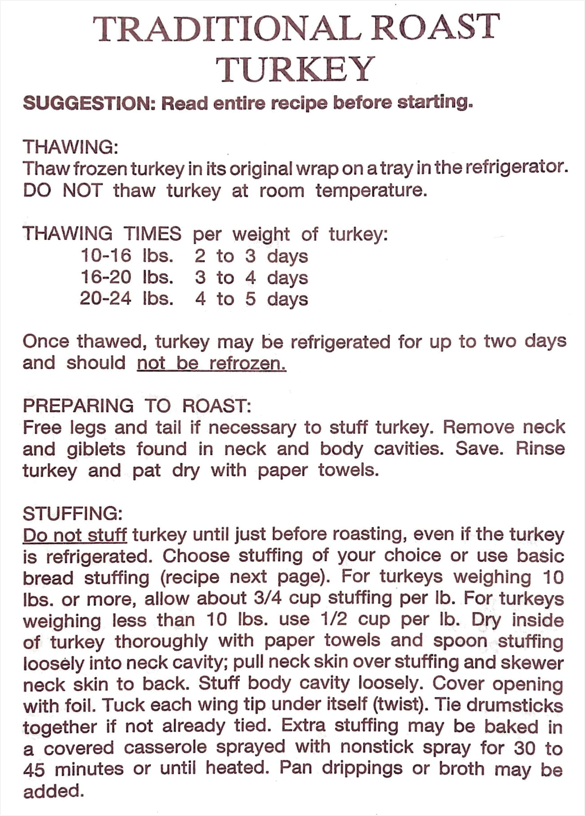 Traditional Roast Turkey