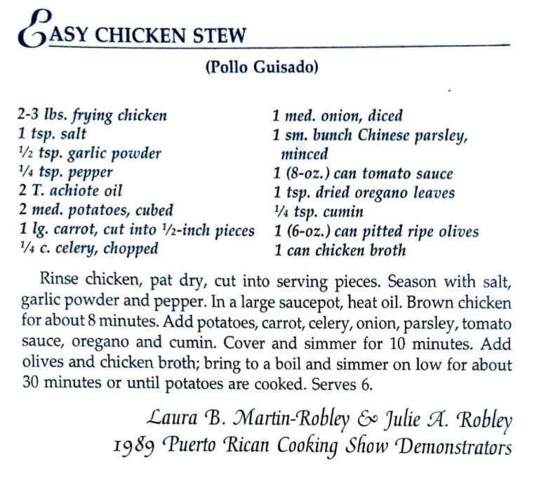 Easy Chicken Stew (Pollo Guisado)