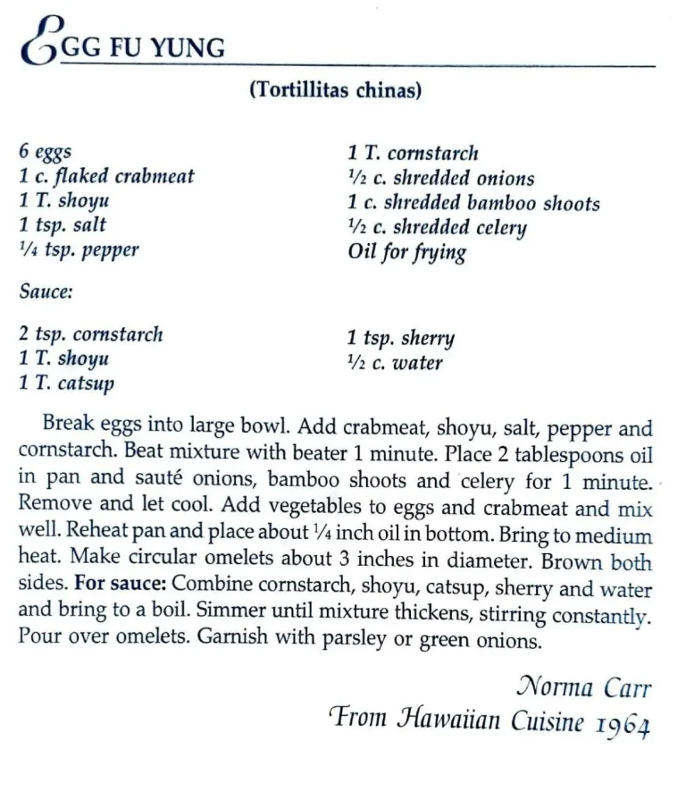 Egg Fu Yung (Tortillitas chinas)