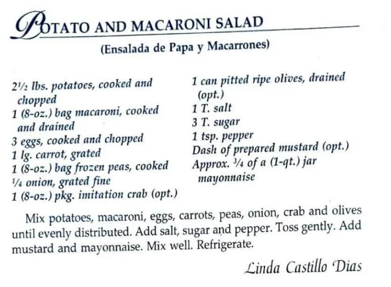 Potato and Macaroni Salad (Ensalada de Papa y Macarrones)