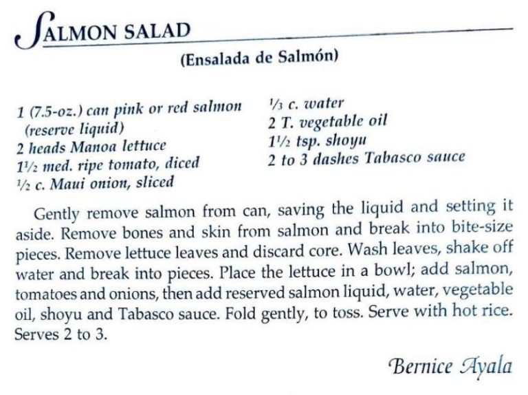 Salmon Salad (Ensalada de Salmon)