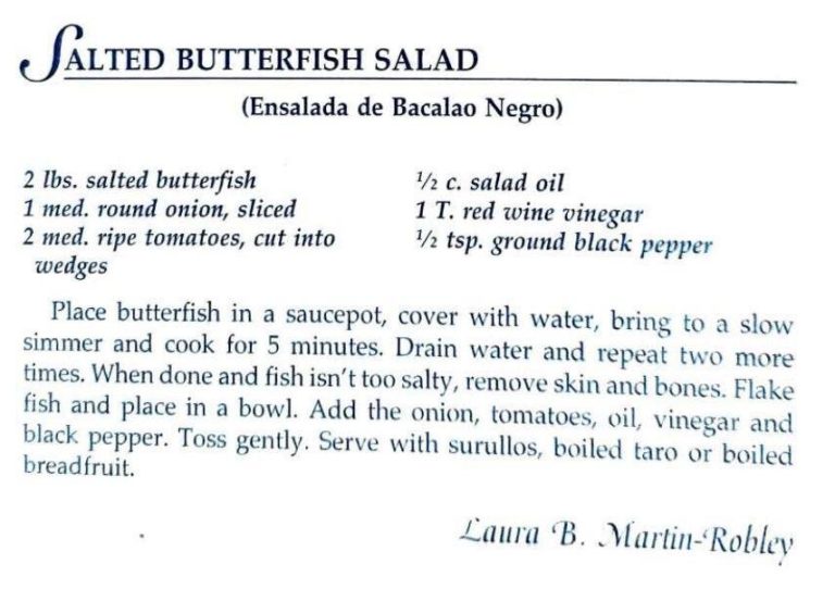 Salted Butterfish Salad (Ensalada de Bacalao Negro)