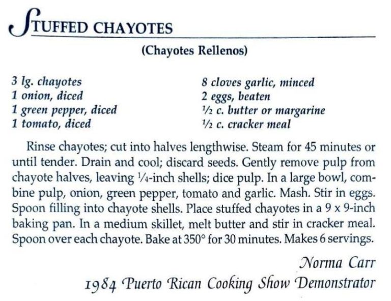 Stuffed Chayotes (Chayotes Rellenos)