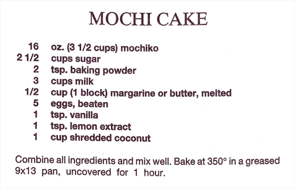 Mochi Cake