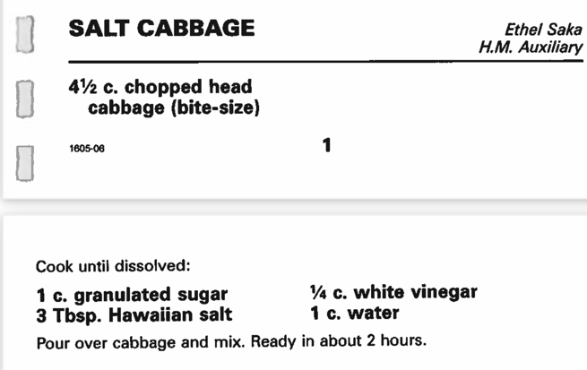 Salt Cabbage
