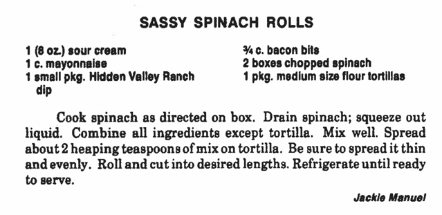 Sassy Spinach Rolls