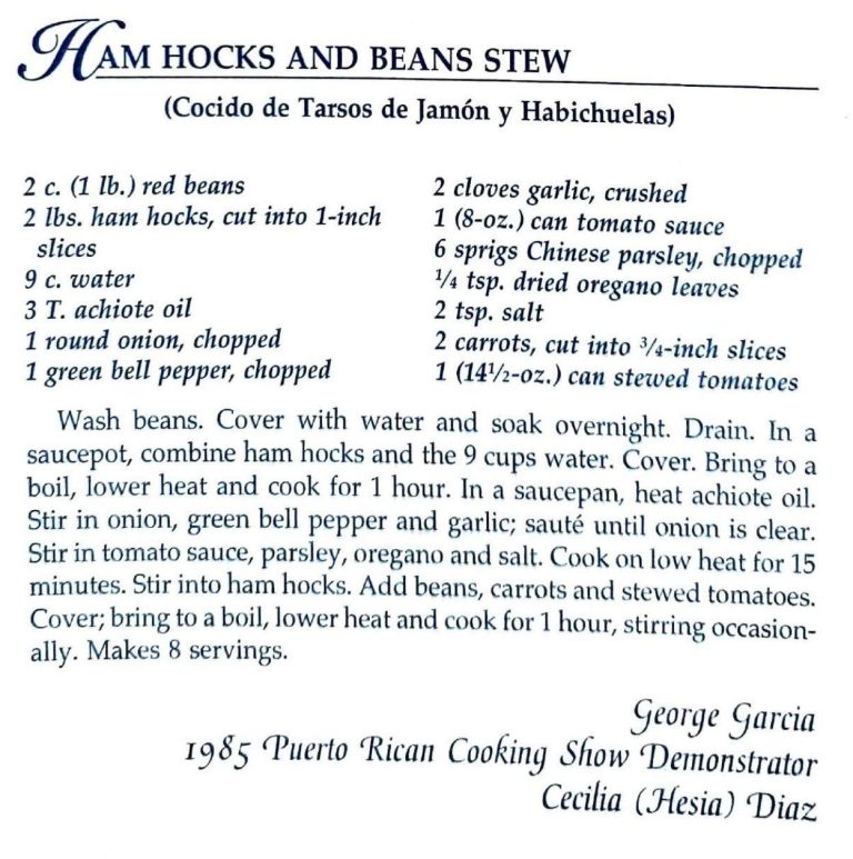 Ham Hocks and Beans Stew