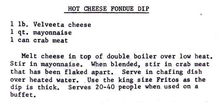 Hot Cheese Fondue Dip