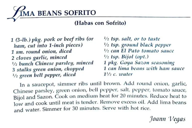 Lima Beans Sofrito