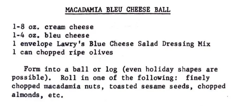 Macadamia Bleu Cheese Ball