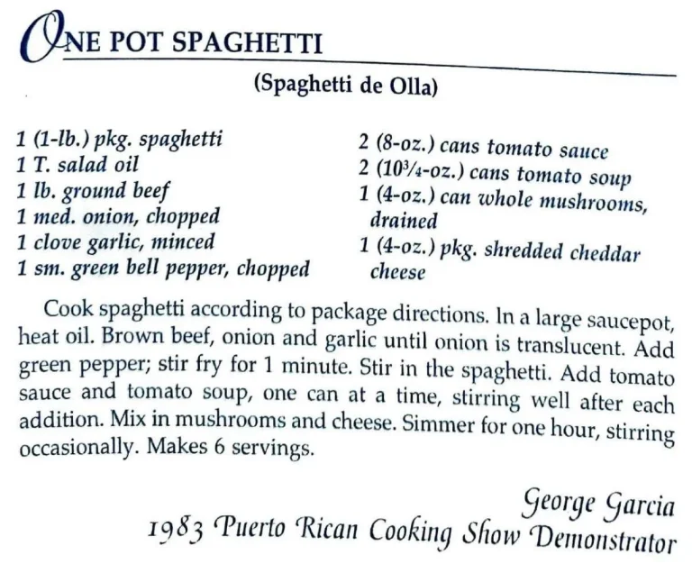 One Pot Spaghetti