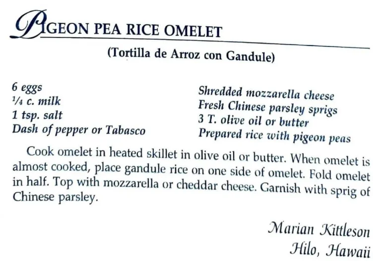 Pigeon Pea Rice Omelet (Tortilla de Arroz con Gandules)
