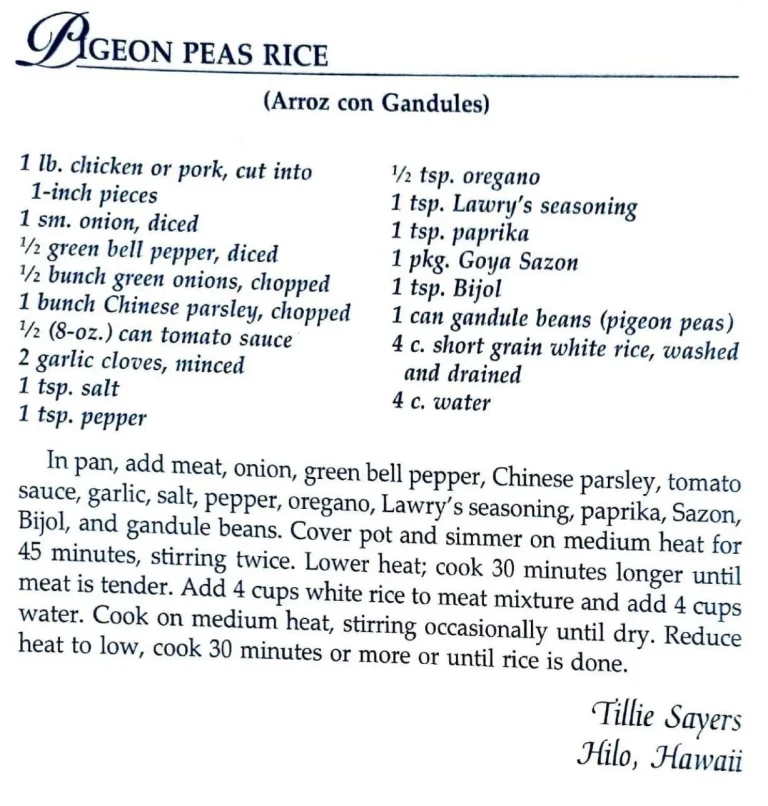 Pigeon Peas Rice (Arroz con Gandules)