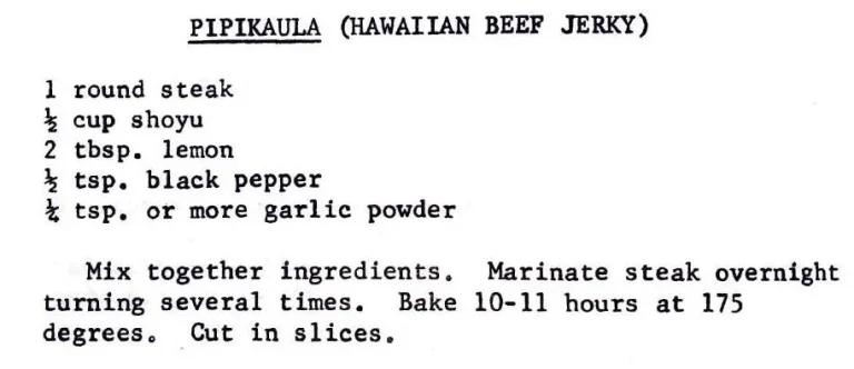 Pipikaula (Hawaiian Beef Jerky)