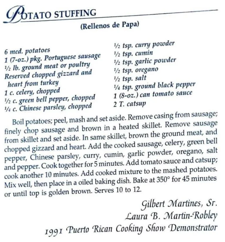Potato Stuffing (Rellenos de Papa)