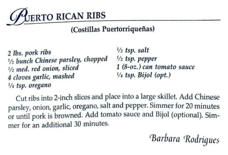 Puerto Rican Ribs (Costillas Puertorriqueñas)