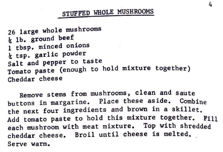 Stuffed Whole Mushrooms