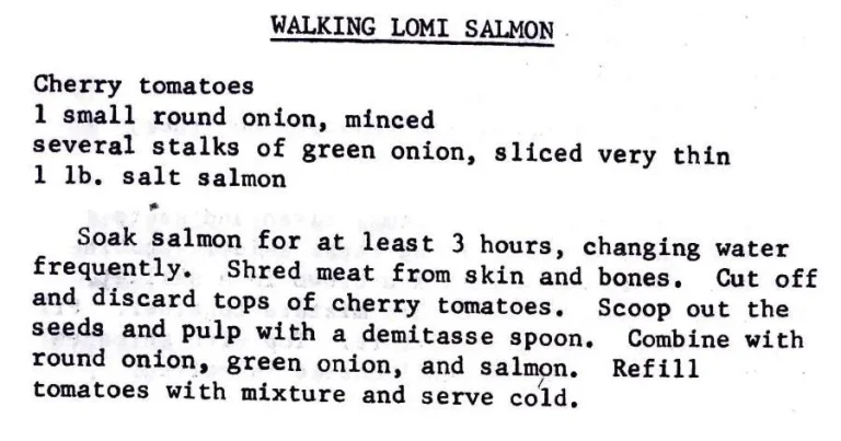 Walking Lomi Salmon