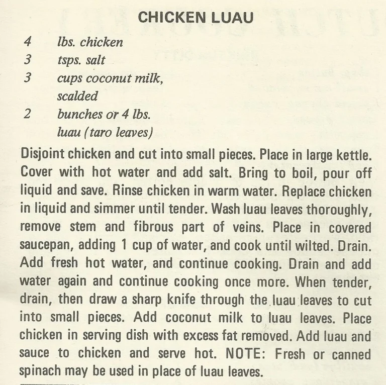 Chicken Luau
