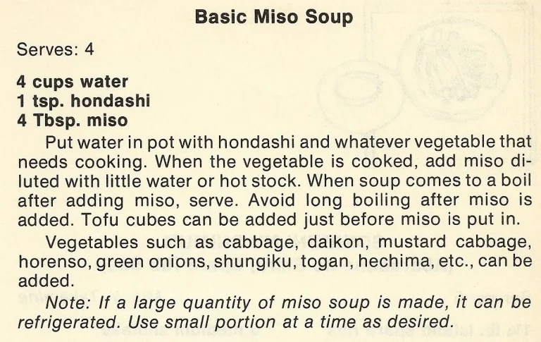 Basic Miso Soup