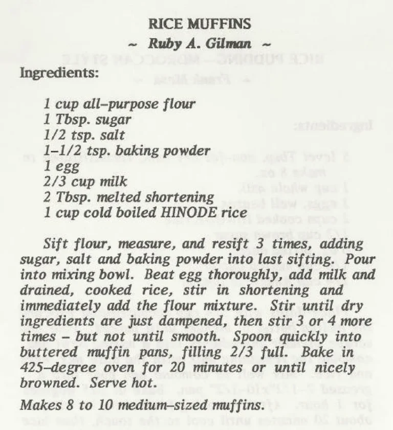 Rice Muffins