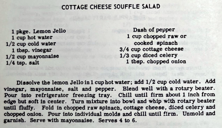 Cottage Cheese Souffle Salad