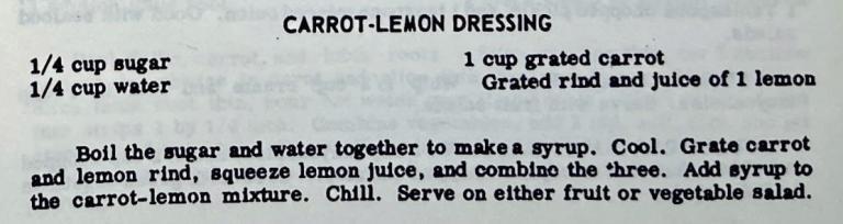 Carrot-Lemon Dressing