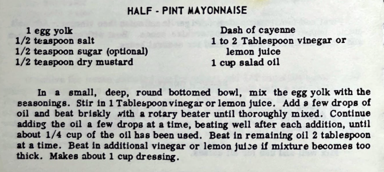 Half-Pint Mayonnaise