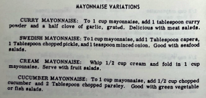 Mayonnaise Variations