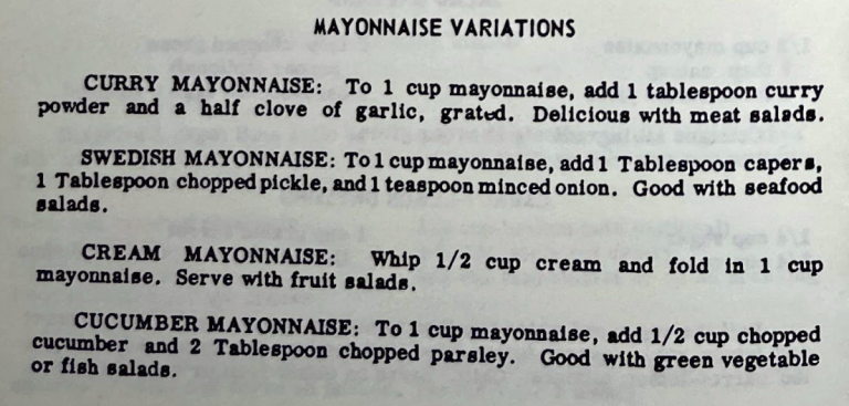 Mayonnaise Variations