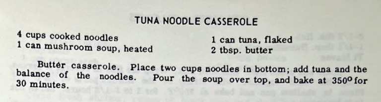 Tuna Noodle Casserole