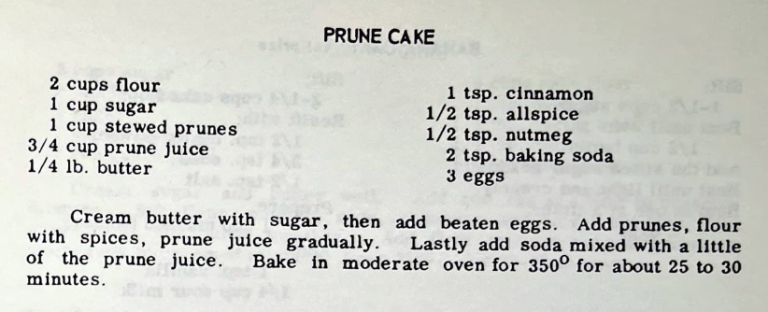 Prune Cake
