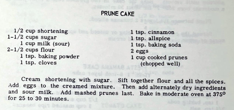 Prune Cake