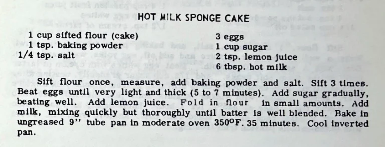 Hot Milk Sponge Cake