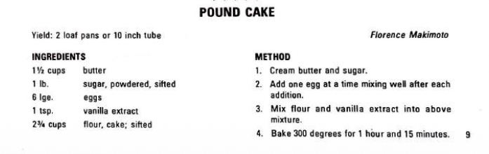 POUND CAKE