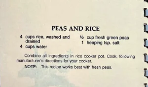 PEAS AND RICE